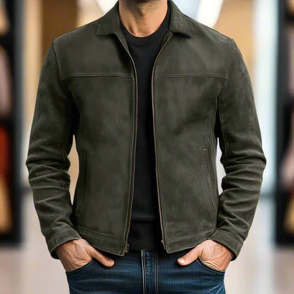 Mcmillan - Leather Jacket With Zipper