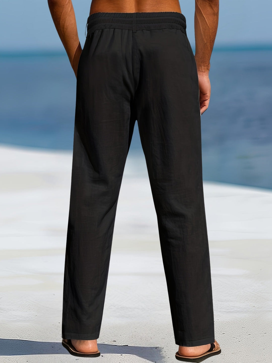 Aznar - Casual Linen Elastic Pant