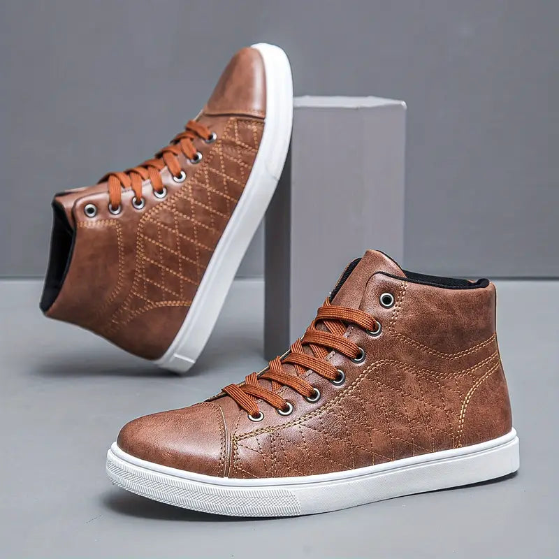 Gayle - Casual Plaid Mid-Top Sneaker