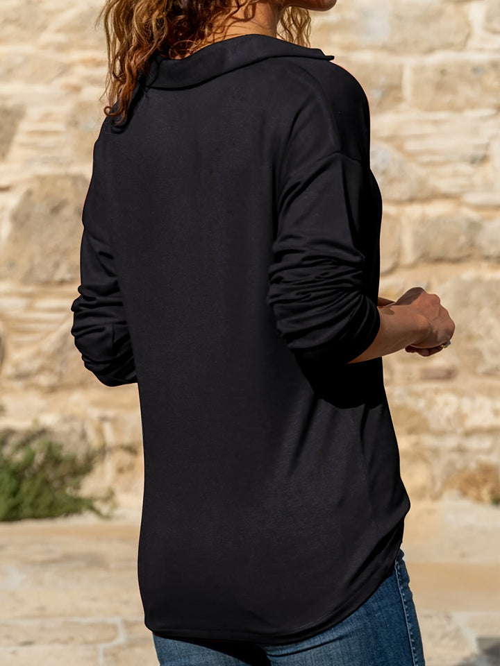 Nyla - Long Sleeve Top With Zipper