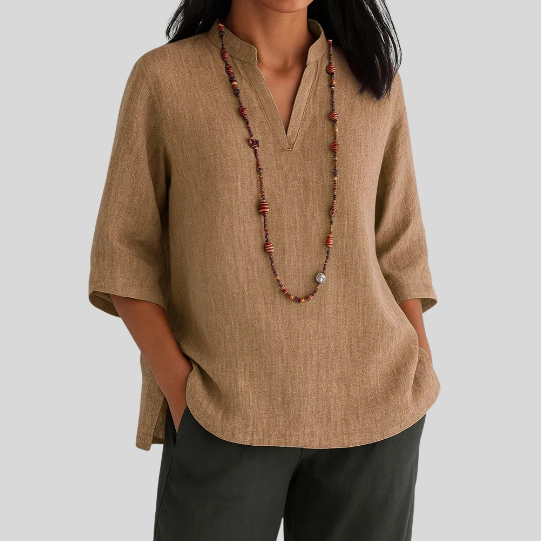Bernice - Comfortable Blouse With V-Neck