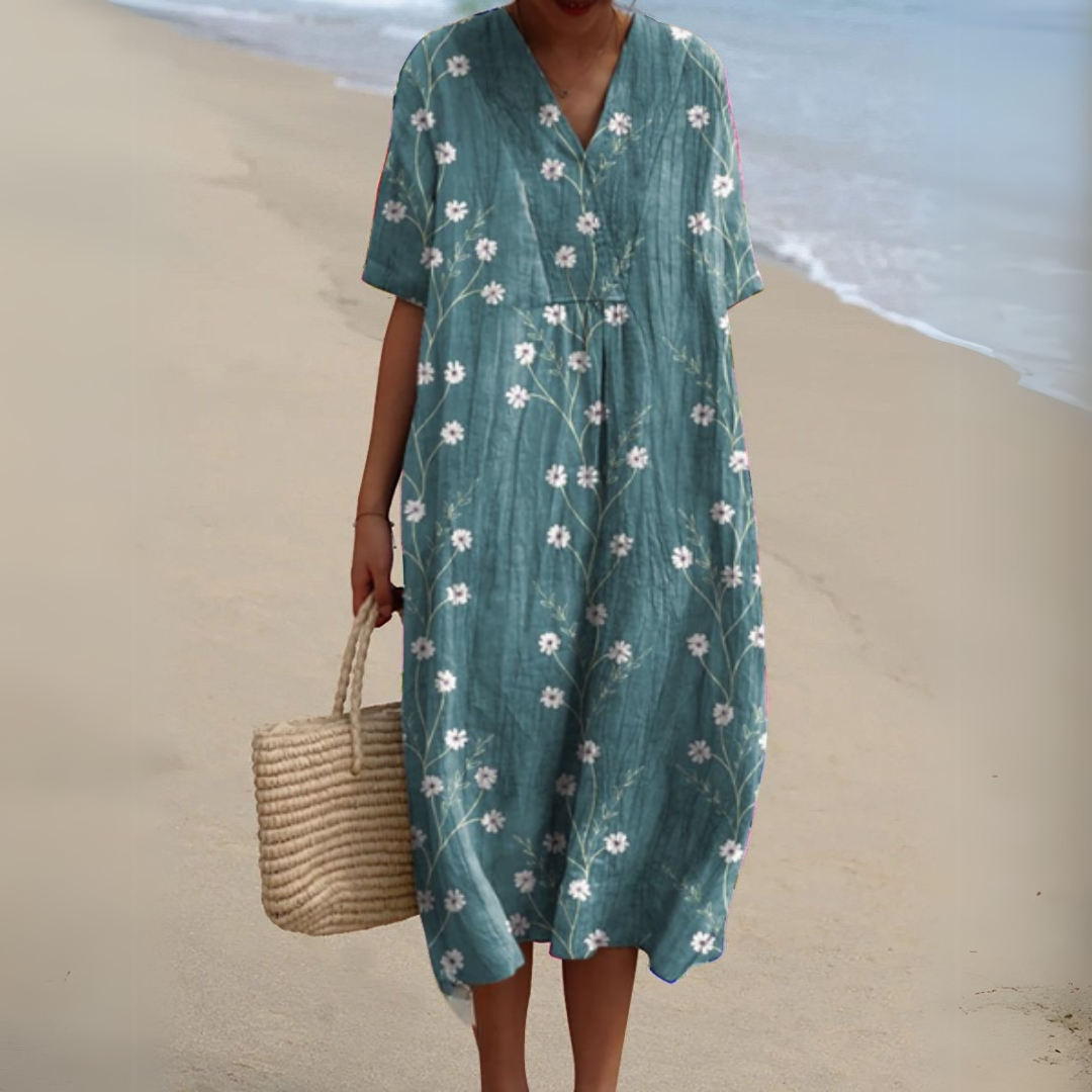 Lora - Colorful Floral Summer Dress