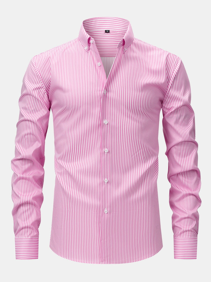 Corey - Long Sleeved Striped Shirt With Button
