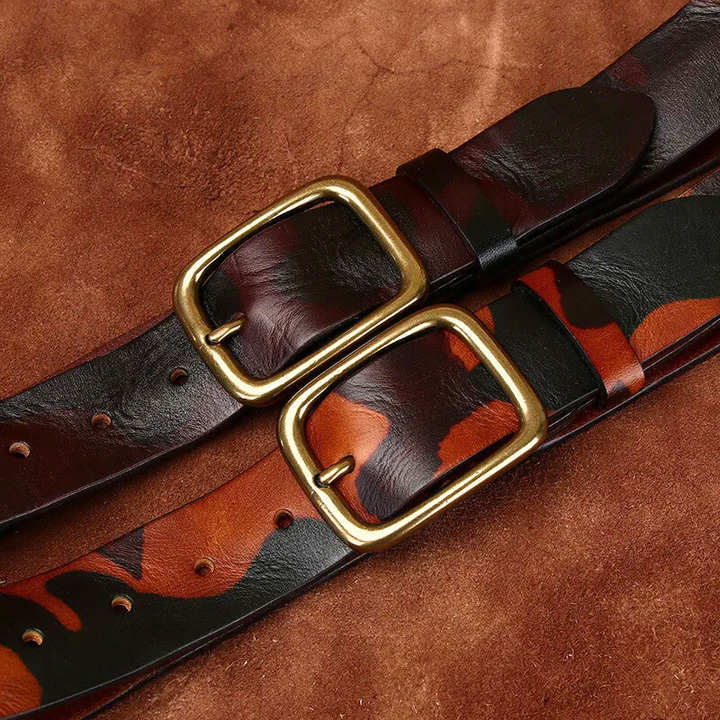 Lacy - Frontier Camo Genuine Leather Belt