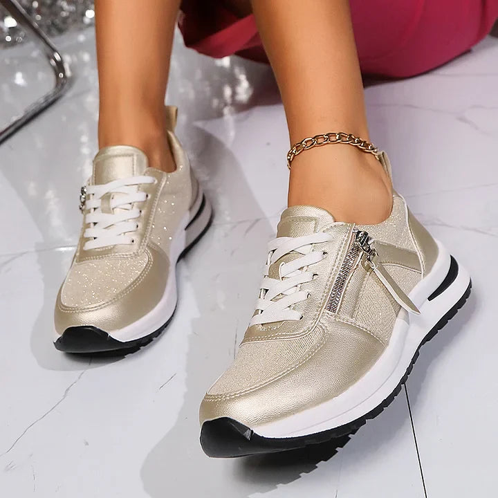 Maila - Comfortable Sneaker With Side Zipper