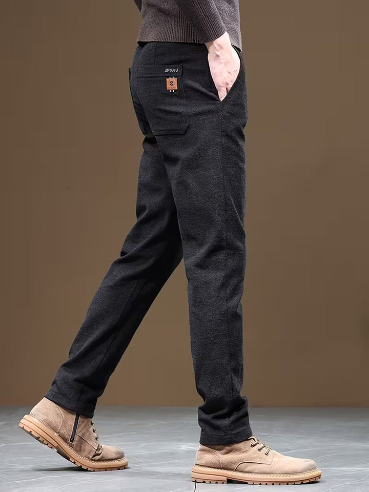 Corvbertox - Slim Fit Textured Casual Trousers