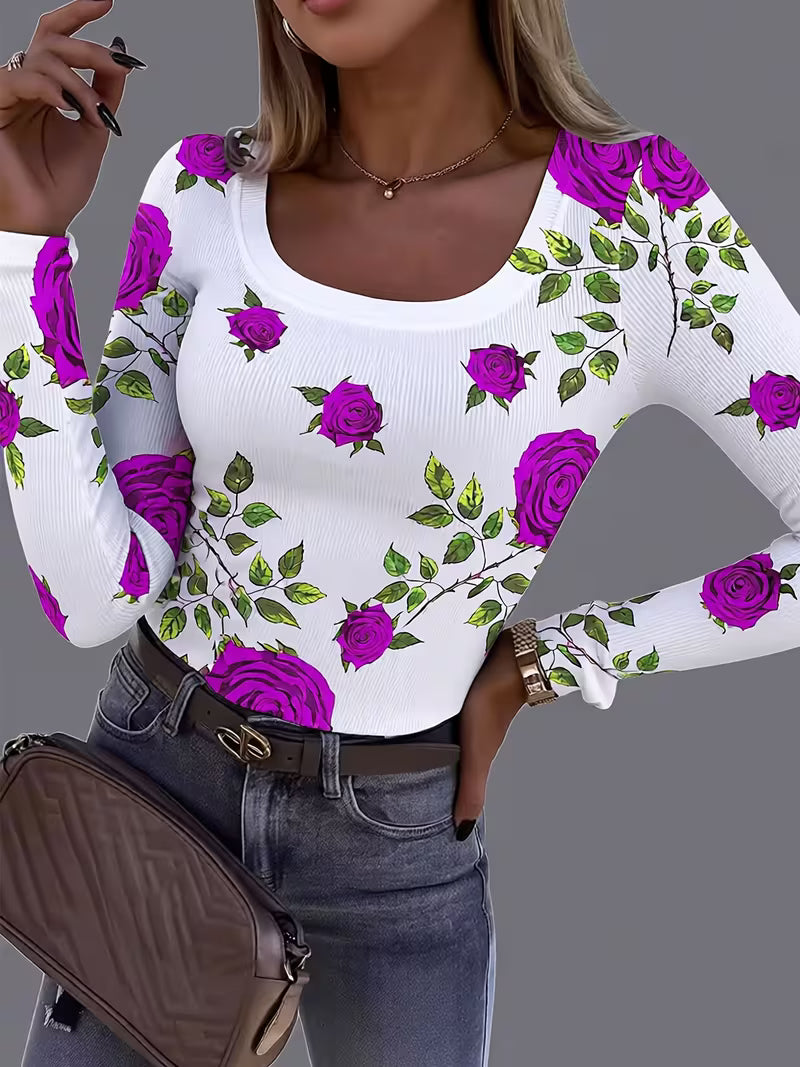 Rabiye - Square-Neck Floral Printed Top