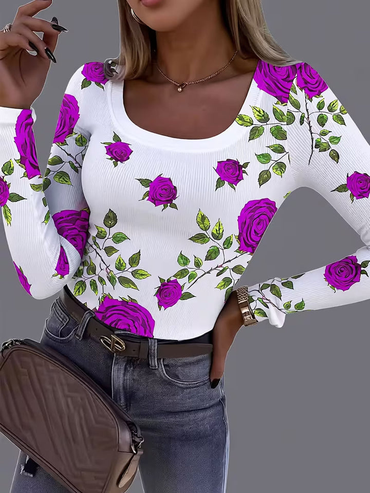 Rabiye - Square-Neck Floral Printed Top