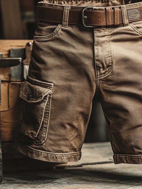 Novak - Retro Multi-Pocket Cargo Shorts