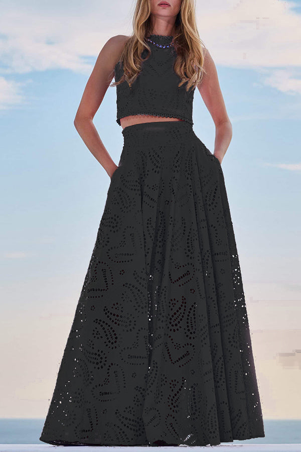 Rosanna - Sleeveless Two-Piece Lace Set