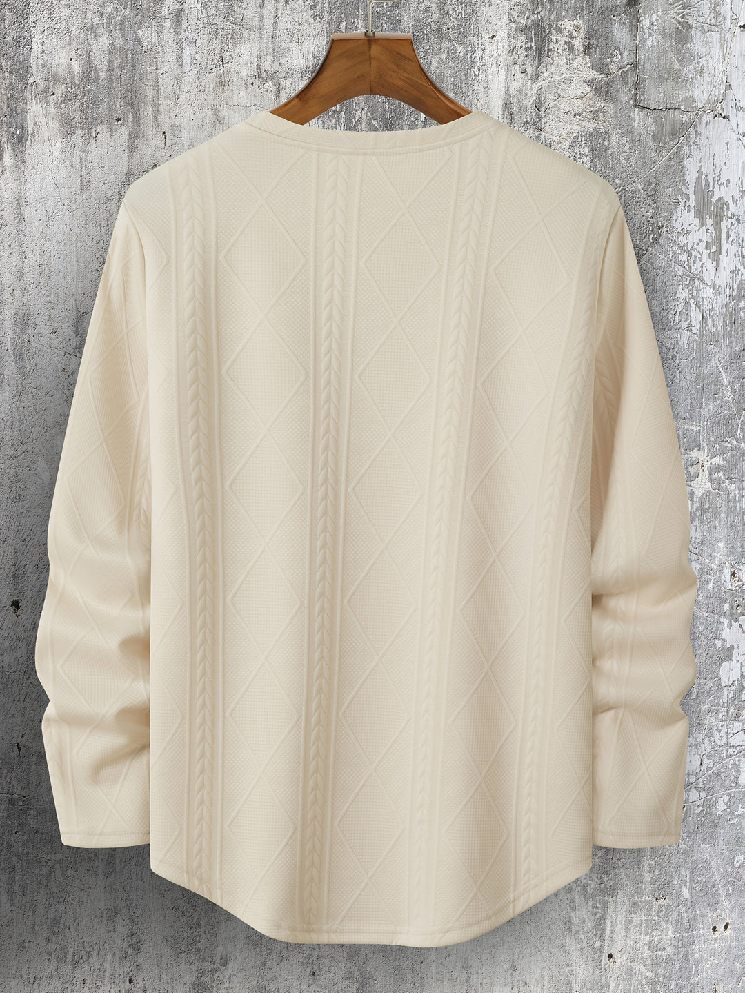 Lyman - Geometric Patterned Long Sleeve Hoodie