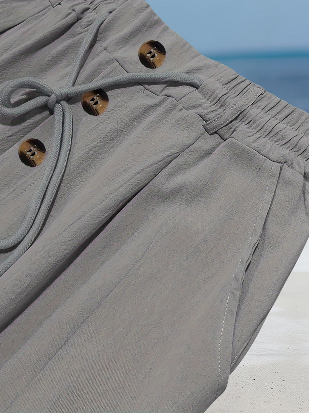 Aznar - Casual Linen Elastic Pant