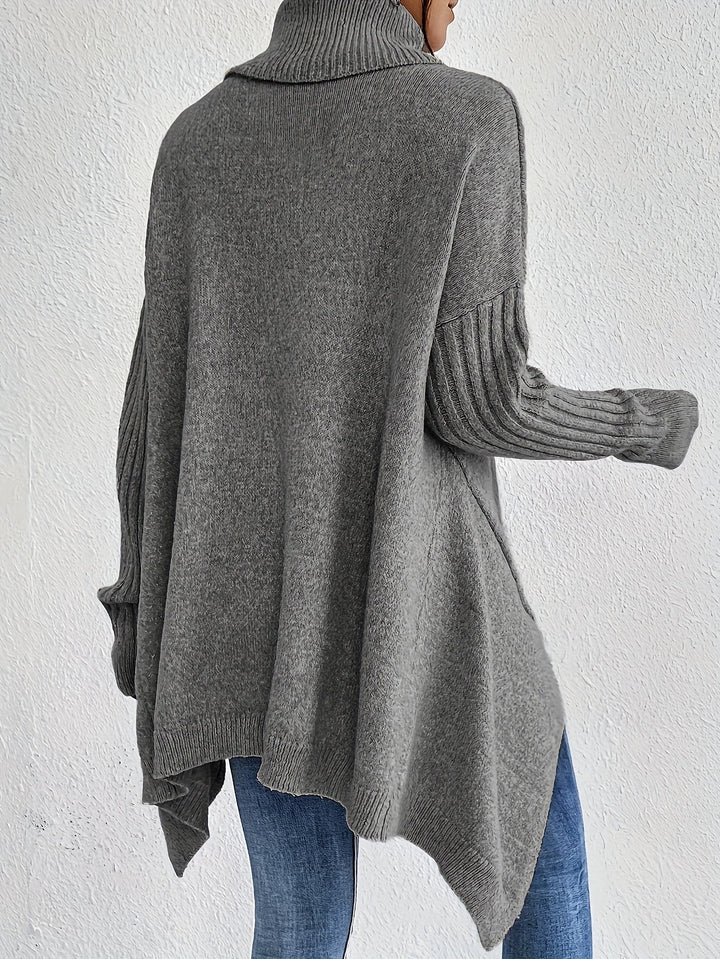 Tahlia - Matthias - Casual Asymmetrical Hem Hooded T-Shirt