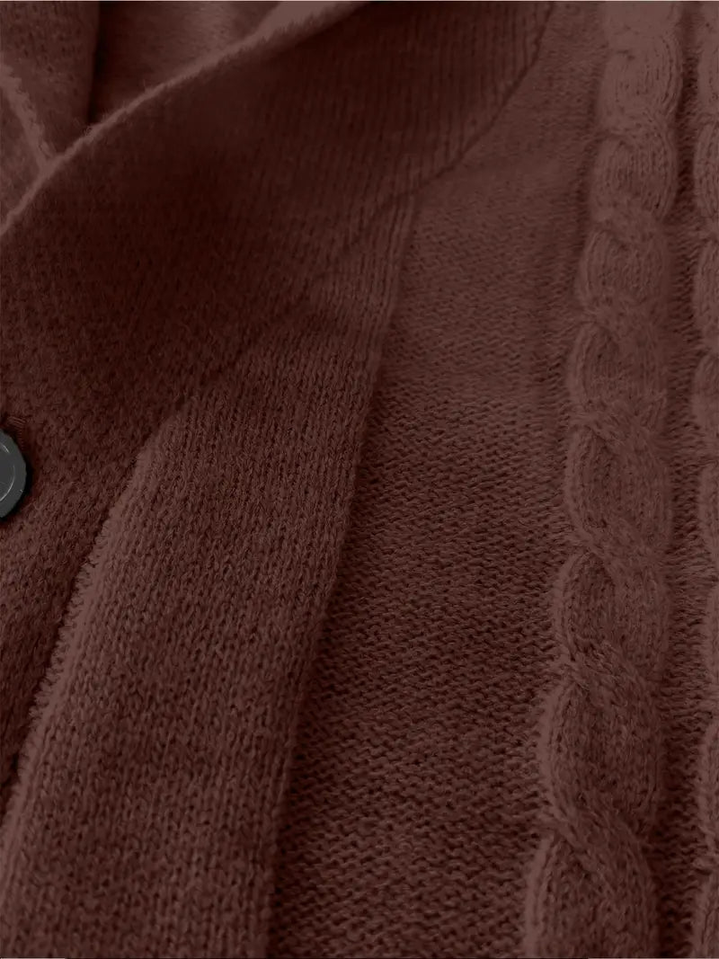 Hatem - Casual Long Sleeve Knitted Cardigan