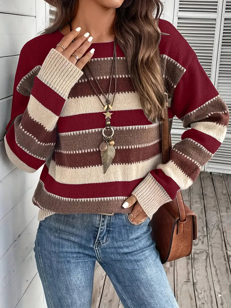 Evdokia - Casual Long Sleeve Sweater