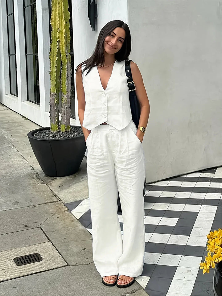 Jorja - Elegant Sleeveless Two Piece Outfit Set