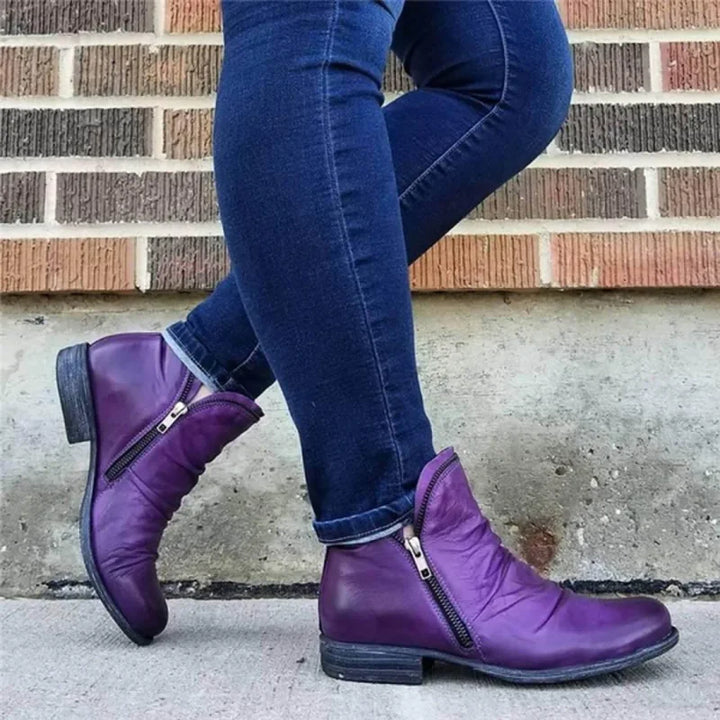 Lianella - Orthopedic Ankle Boots With Zipper
