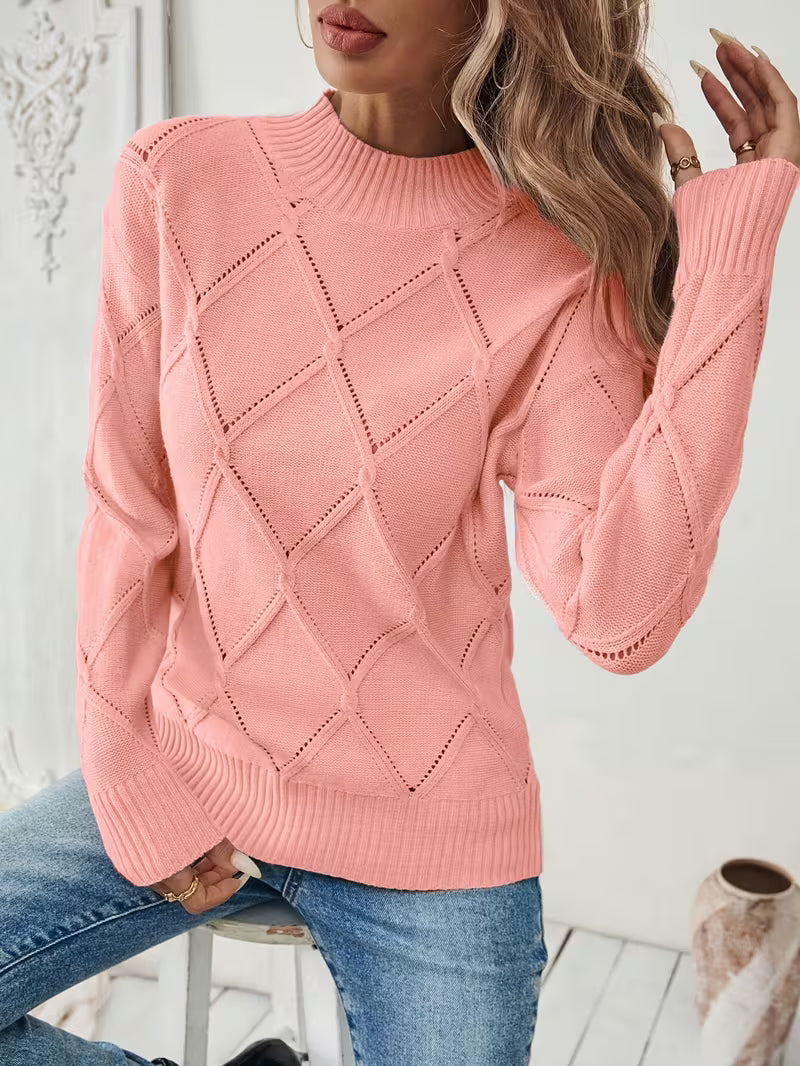 Thalina - Round Neck Knitted Sweater