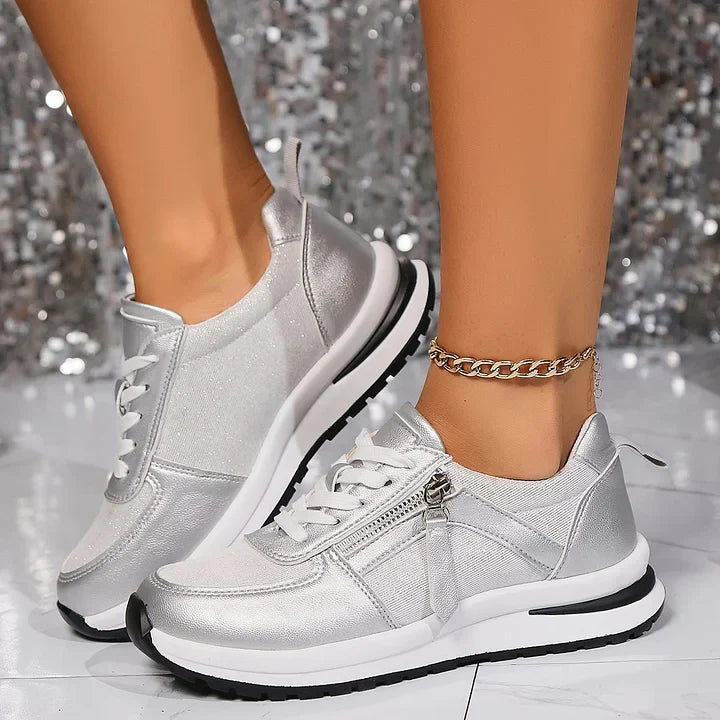 Maila - Comfortable Sneaker With Side Zipper