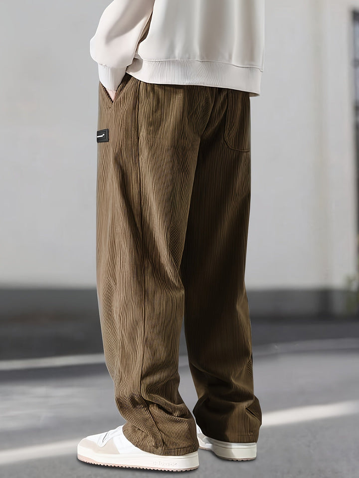 Asher - Straight Leg Pants With Drawstring Waist