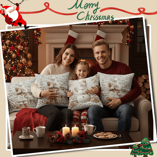 CozyFest - Christmas Themed Pillow Cover For Home Decorative