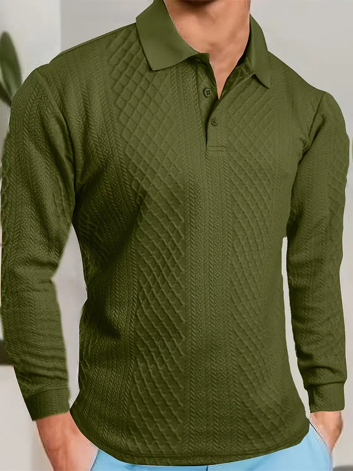 Benoit - Lior Textured T-shirt With Jacquard Collar