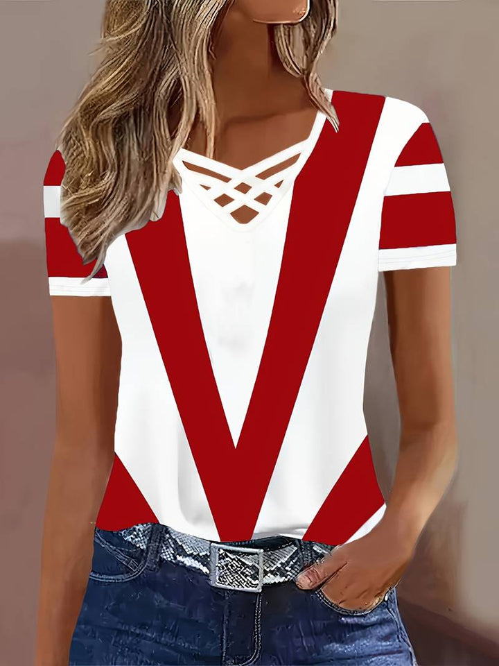 Maia - Summer Short Sleeve Printed T-Shirt