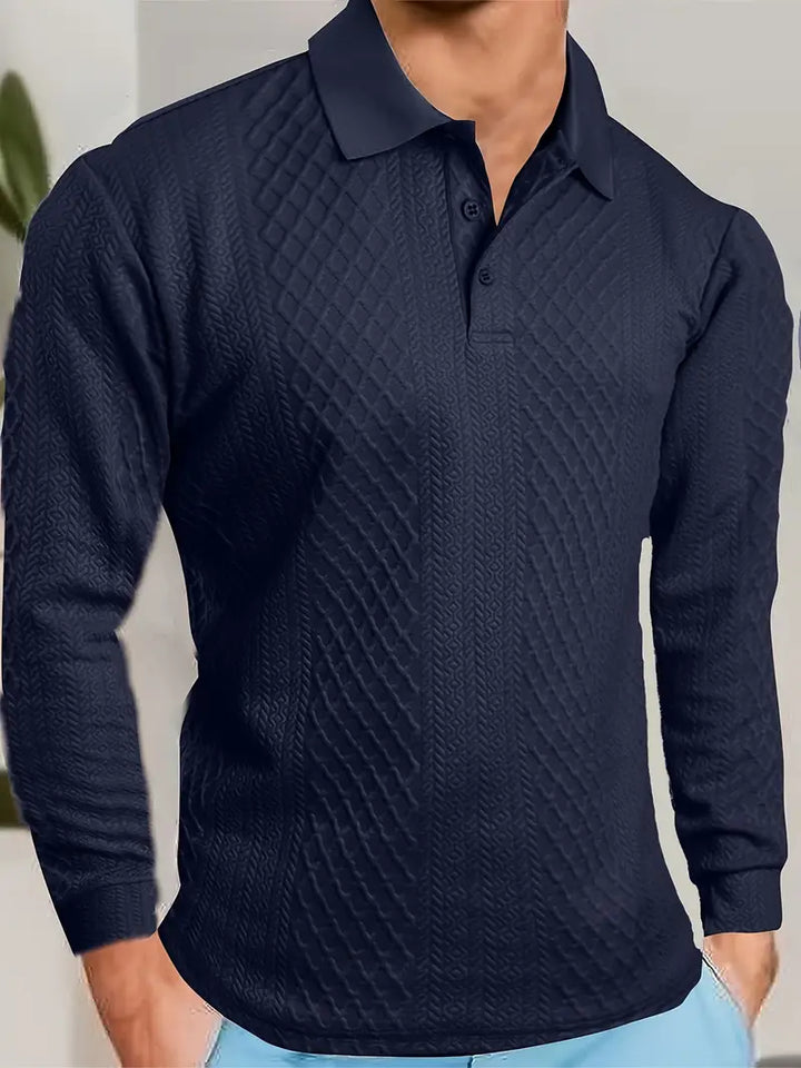 Benoit - Lior Textured T-shirt With Jacquard Collar