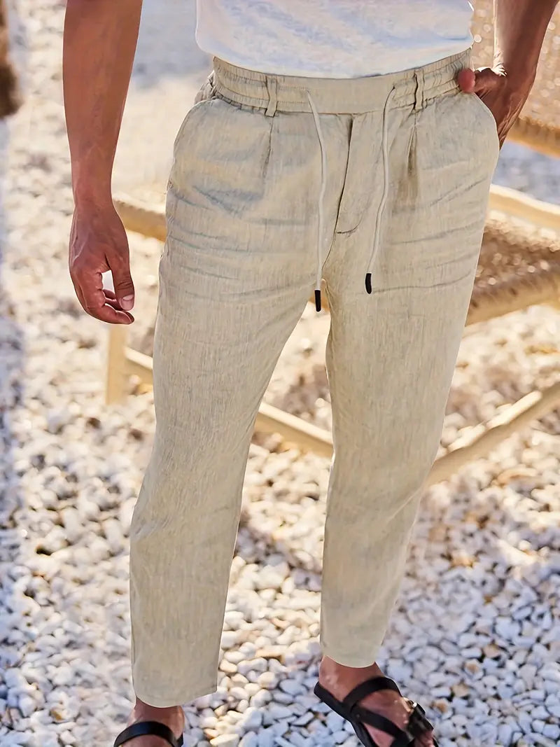 Nichols - Linen Loose Fit Drawstring Pant