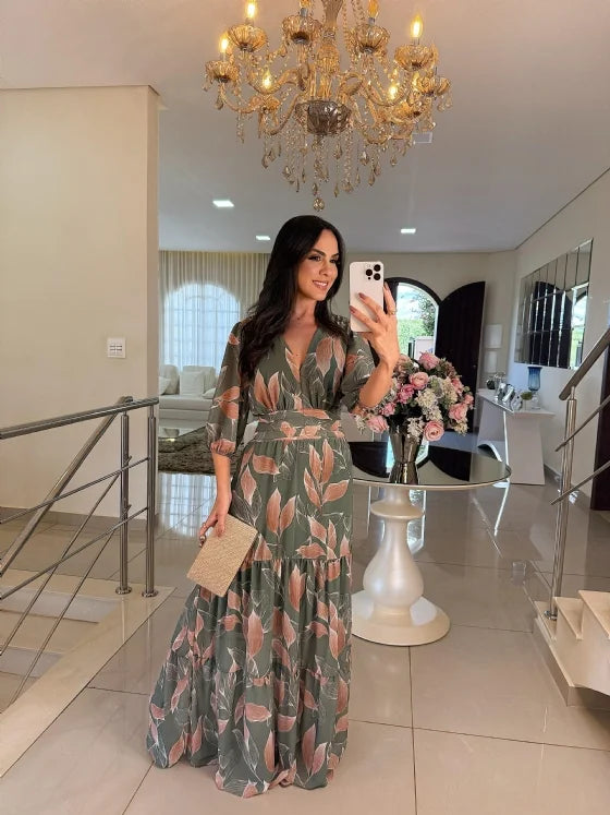 Lella - Stylish Floral Maxi Dress