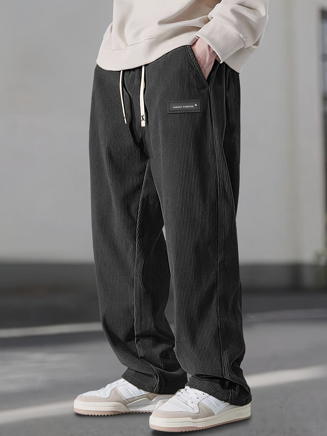 Asher - Straight Leg Pants With Drawstring Waist