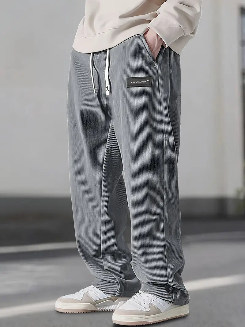 Asher - Straight Leg Pants With Drawstring Waist