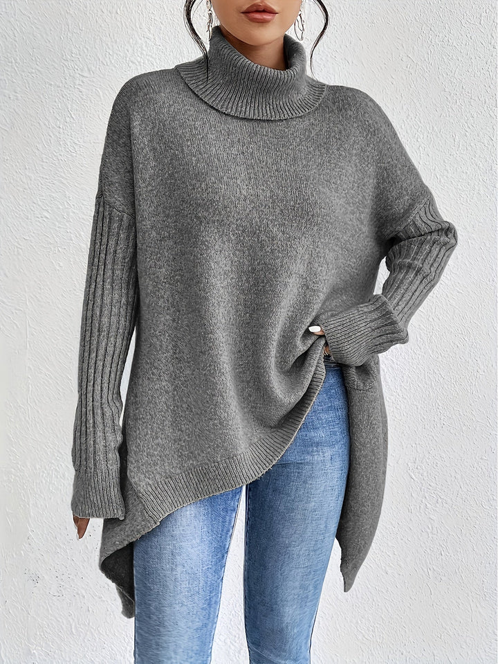 Tahlia - Matthias - Casual Asymmetrical Hem Hooded T-Shirt