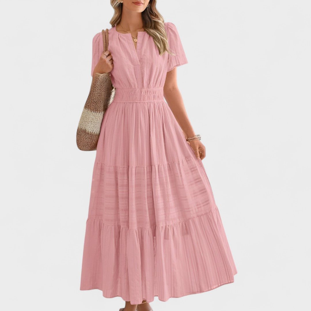 Maura - Summer Short Sleeve Maxi Dress
