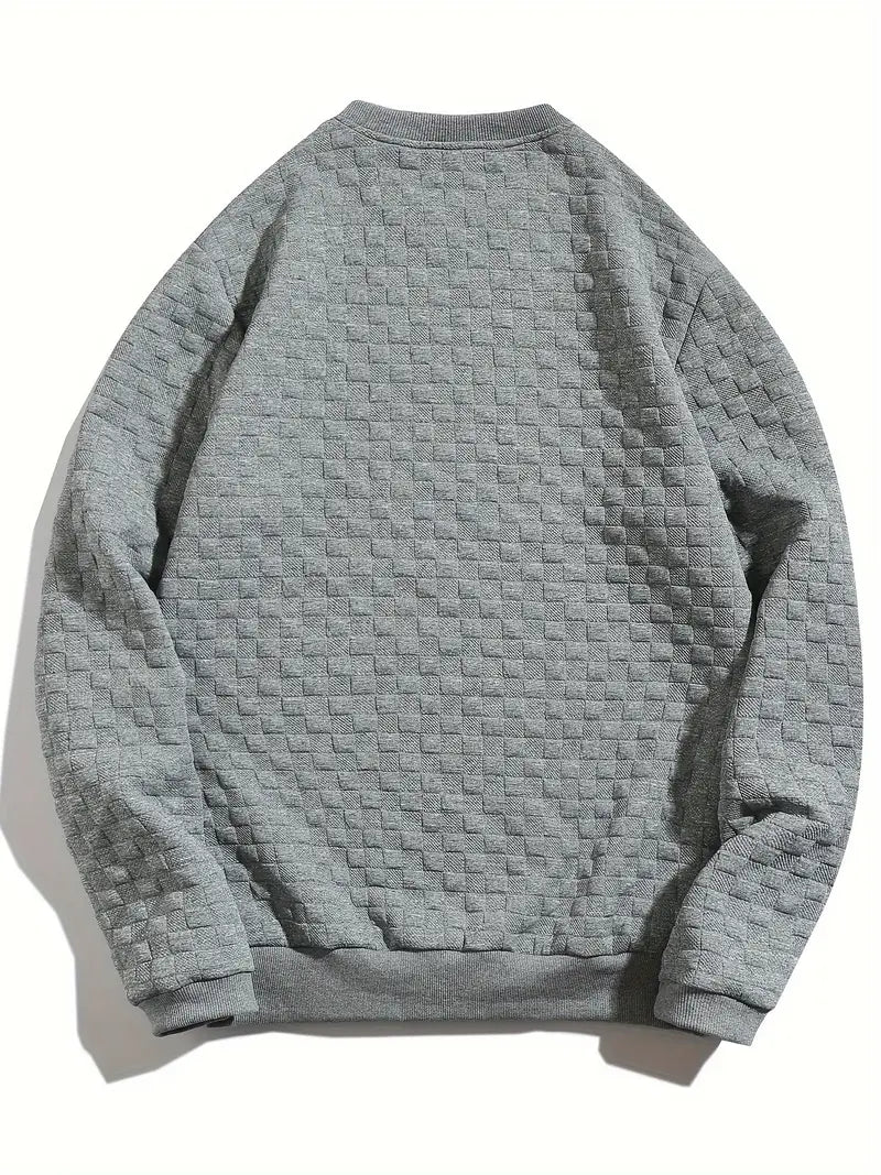 Lister - Casual Long Sleeve Checkered Sweater