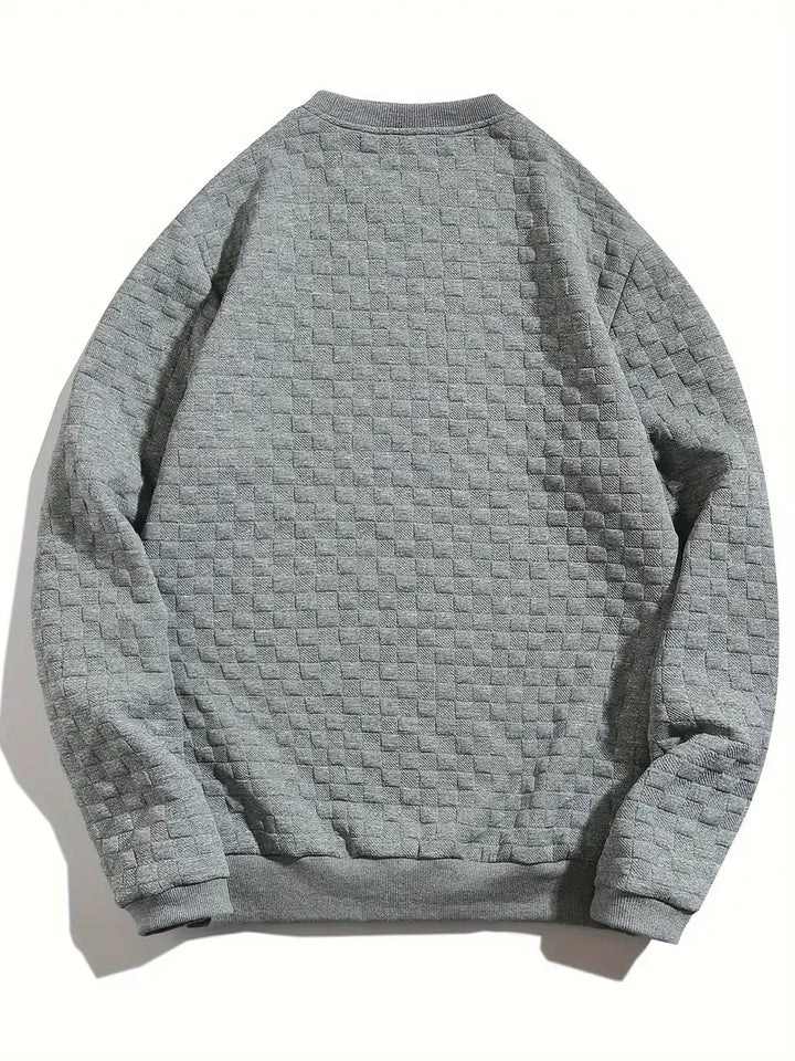 Lister - Casual Long Sleeve Checkered Sweater