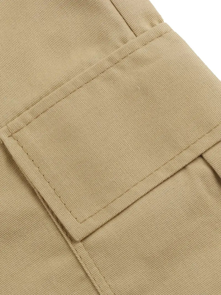 Jelte - Casual Non Stretch Drawstring Cargo Shorts