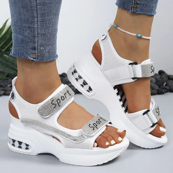 Terezie - Fashionable Orthopedic Sandals With Crystals
