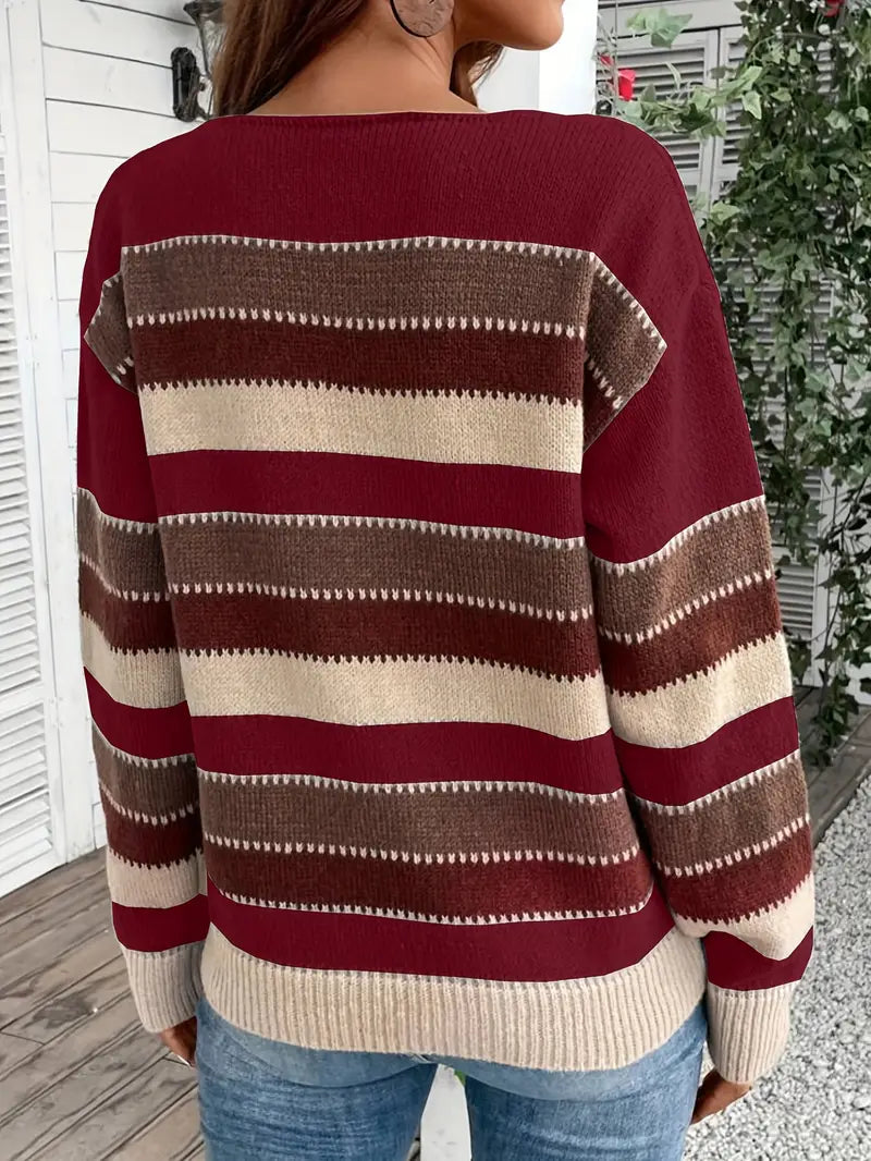 Evdokia - Casual Long Sleeve Sweater