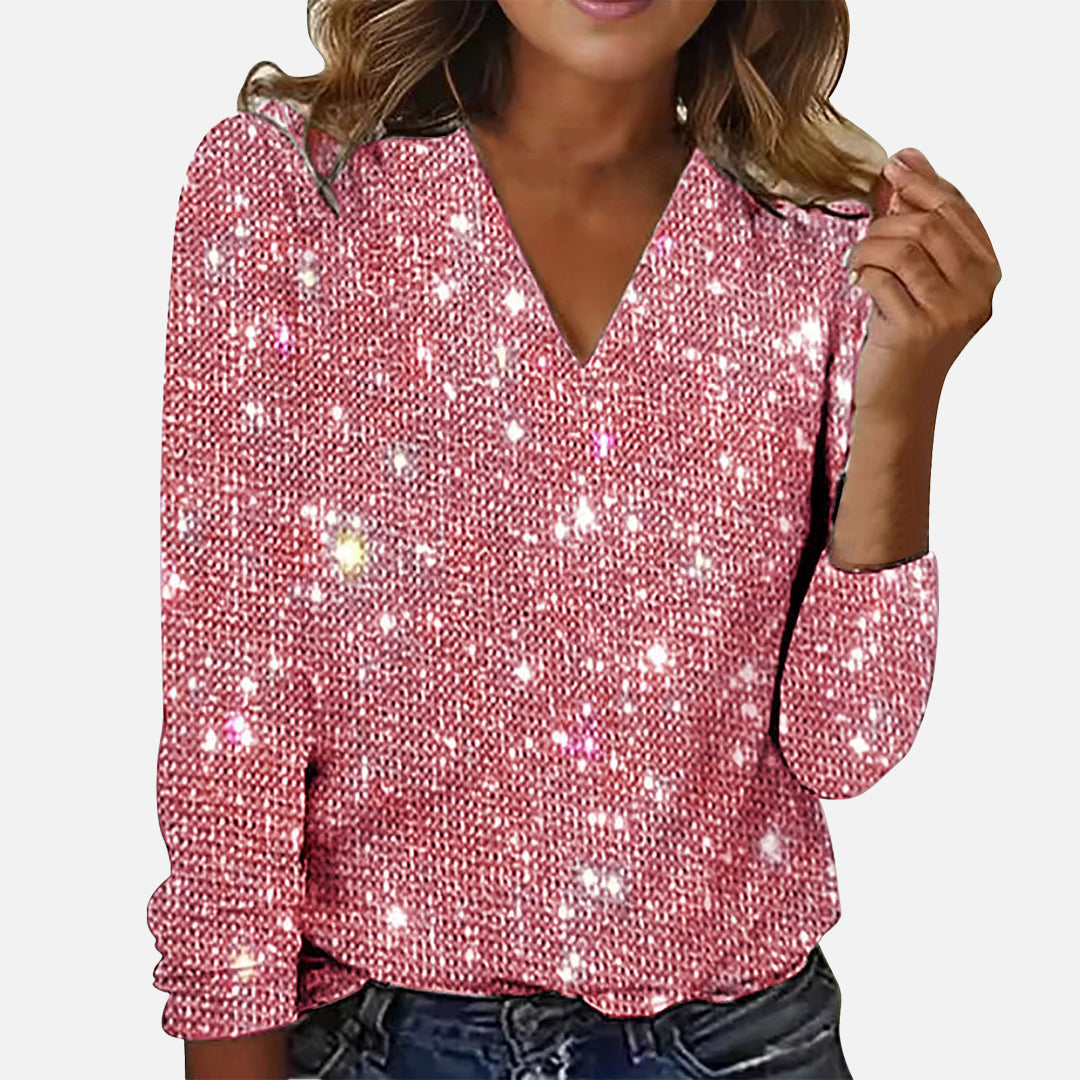 Yinthe - Diamond Blouse With V-Neck