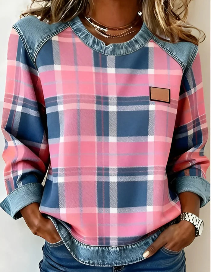Zaraia - Stylish Checkered Top