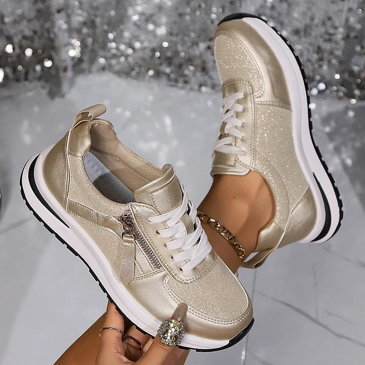 Maila - Comfortable Sneaker With Side Zipper