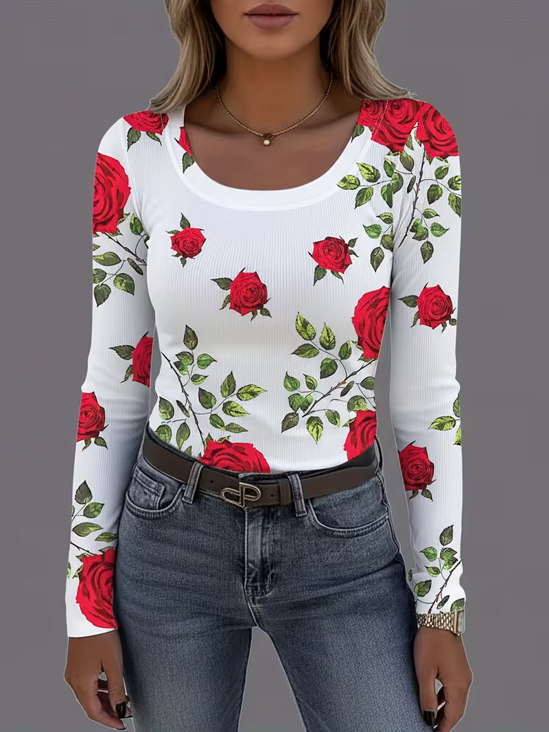 Rabiye - Square-Neck Floral Printed Top