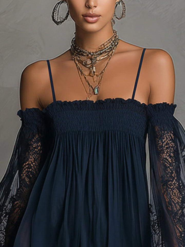 Charity - Off-Shoulder Lace Dress