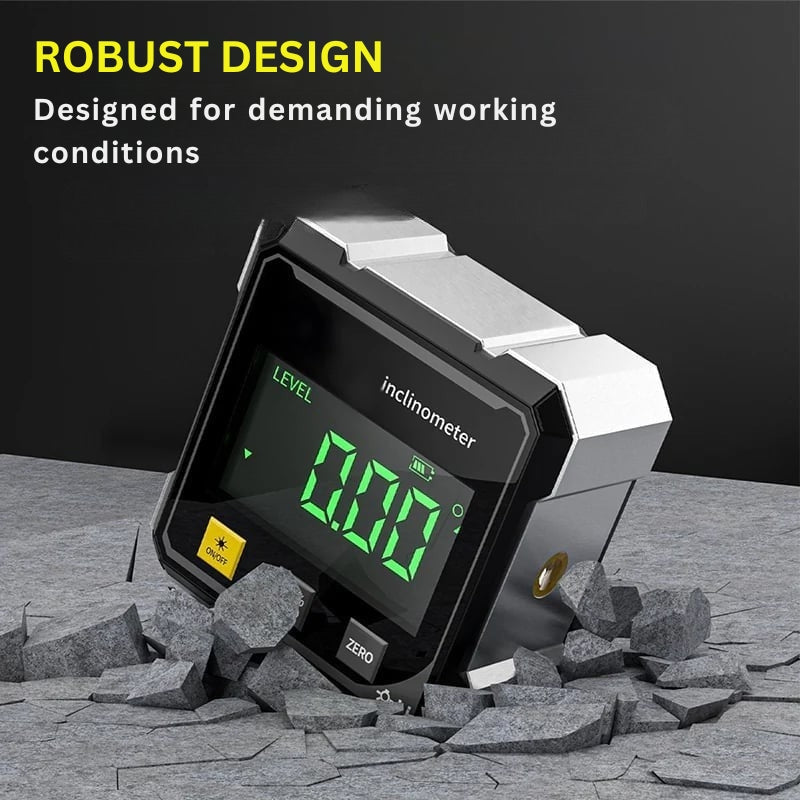 MagPro - 4 Sided Magnetic Digital Protractor With Laser