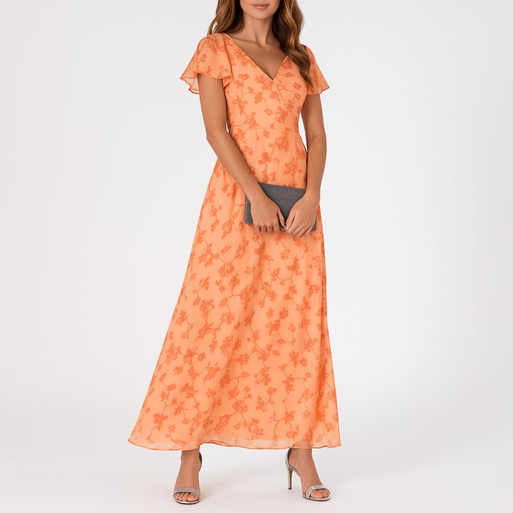 Danielle - Elegant Belly Covering V-Neck Dress