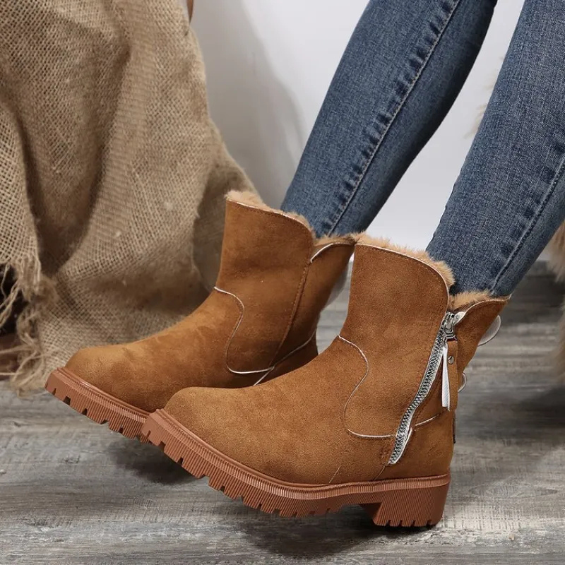 Luisaa - Comfortable Winter Boots With Side Zipper