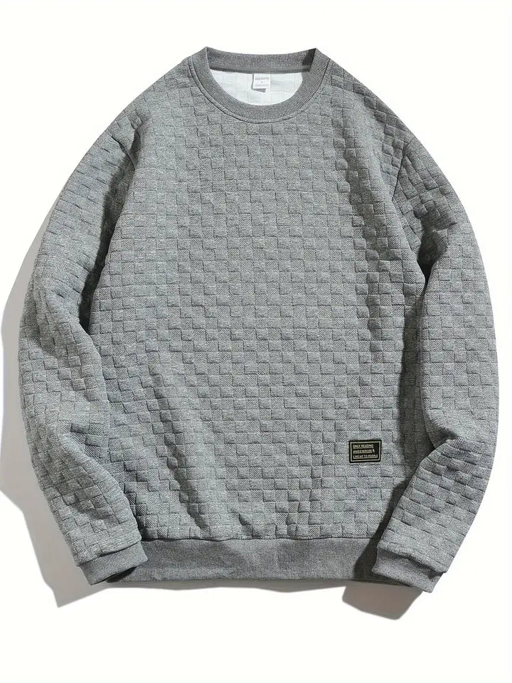 Lister - Casual Long Sleeve Checkered Sweater
