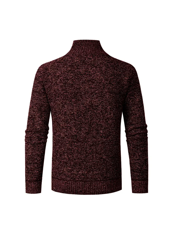 Ingram - Casual High Neck And Quarter Zip Sweater