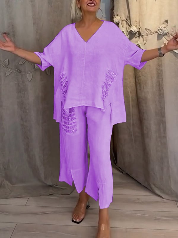 Ebony - Two Piece Summer Outfit Set